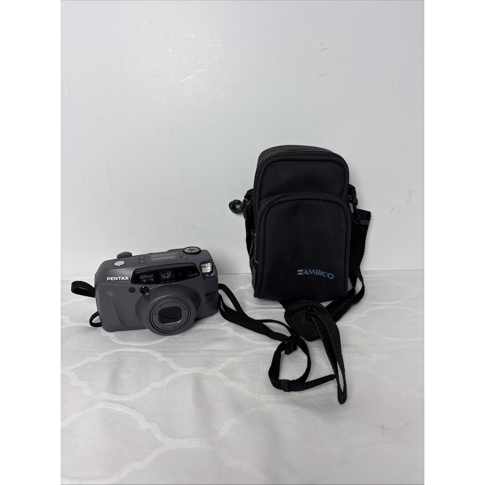 Pentax IQZoom 160 35mm Point & Shoot Film Camera With New Battery Tested